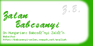 zalan babcsanyi business card